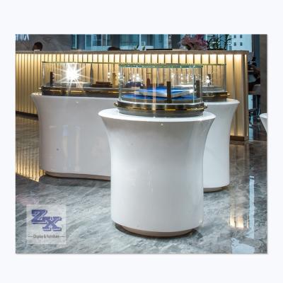 China Luxury Jewelery Showcases Jewelery Counter Top Clad Glass Counter For Jewelry Display for sale