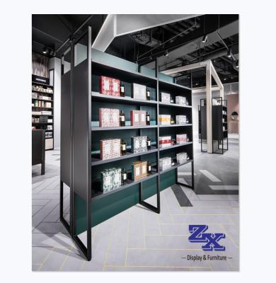 China Plated Cosmetic Shelf Cosmetic Display Racks Store Fixtures For Shop Fixture Furniture And Display for sale