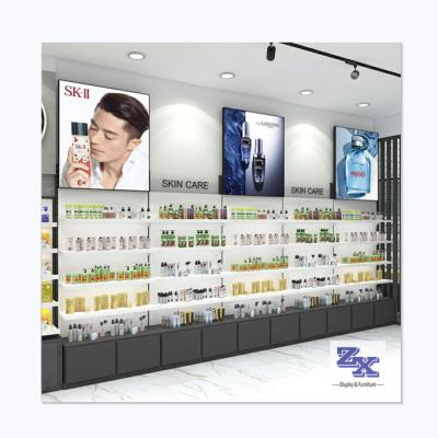 China Fashion cosmetic cosmetic display furniture store makeup cosmetic shop fitting shop furniture cosmetic makeup display for sale