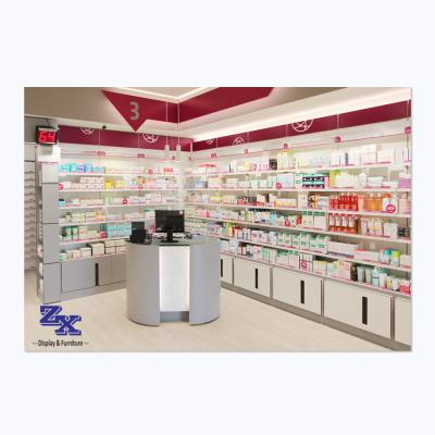 China High Quality Guangzhou-ZX Pharmacy Store Shelf Pharmacy Store Shelves Pharmacy Cabinet Pharmacy Shelf for sale