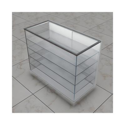 China Plated used for store tempered glass style window display cabinet for sale