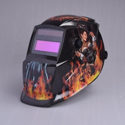 China Yes Auto-Darkening Welding Helmet With Glass For Argon Arc CAT MIG KM-1900 for sale