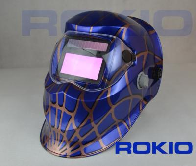 China Yes CE EN 379 ANSI Auto Darkening Welding Helmet / Solar Powered Welding Mask KM-1500 for sale