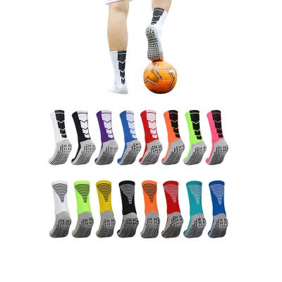 China Fashion Breathable Wholesale Crew Jacquard Basketball Anti Slip Grips Socks Sporty Custom Logo Socks Men for sale