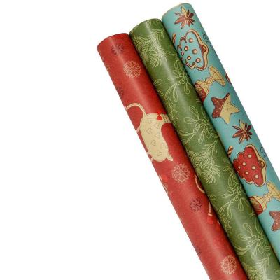 China Vintage Prints Custom Printed Wrapping Paper Roll Gift Wrapping Paper Manufacturer Roll wrapping paper for sale