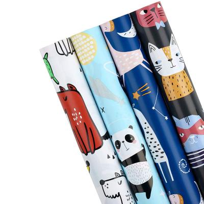 China Custom Printed Wrapping Paper Roll Colorful Tissue Paper Gift Wrapping Paper Manufacturer for Baby Showers for sale