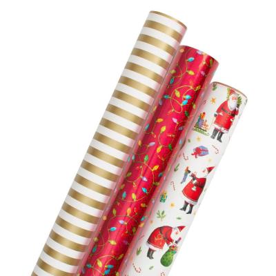 Chine Busy Santa Custom Printed Wrapping Paper Roll Gift Wrapping Paper Manufacturer Roll wrapping paper à vendre