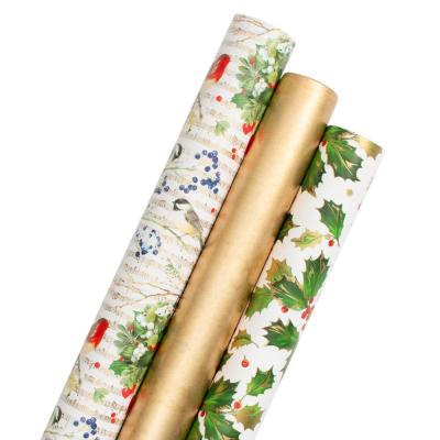 China Gold Woodland Custom Printed Wrapping Paper Roll Gift Wrapping Paper Manufacturer Roll wrapping paper for sale