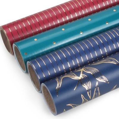 Китай BOTANICAL LEAF FOIL Custom Printed Wrapping Paper Roll Colorful Tissue Paper Gift Wrapping Paper Manufacturer продается