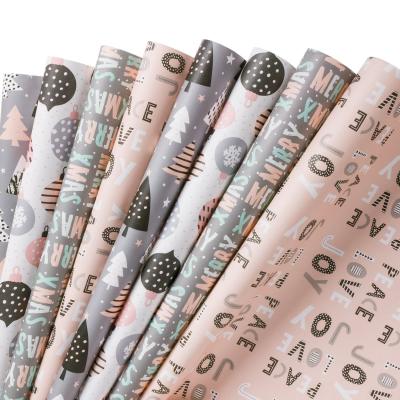 China LOVE PEACE JOY KRAFT wrapping paper christmas gift wrapping paper rolls Wholesale christmas wrapping paper zu verkaufen