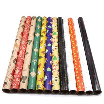 China Wholesale Eco-friendly Christmas Gift Decoration Kraft Rolling Wrapping Paper en venta