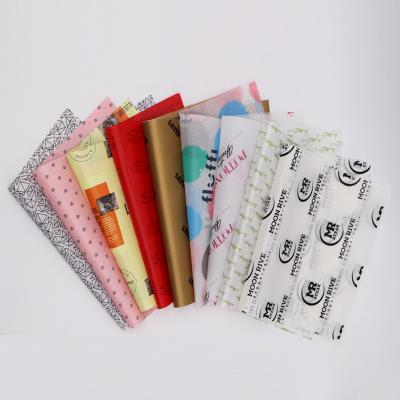 China Hot Sale Custom 17gsm Logo clothes paper Printed Gift Tissue Wrapping Paper For Factory Price tissue paper for sale