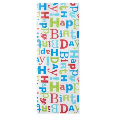 China Letter Pattern Colorful Tissue Paper High Quality Wrapping Paper Color Copy Wrapping tissue paper en venta