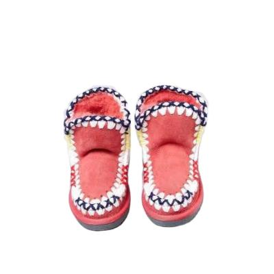 China Child Round Warm Winter Boots Real Fur Shoes For Kids Wholesale Cute Flat Unisex Kids Boots for sale