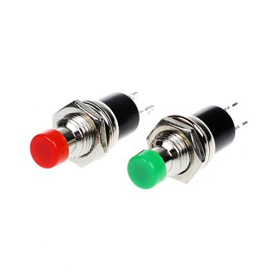 China PBS-110 2 Pin Normally Red Green Button PBS-110 Momentary Push Button Switches for sale