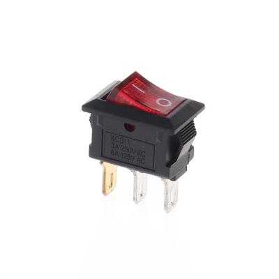 China Red Led Round 12v Spst 3pin On Off Boat 20a Rocker Switches For Kcd11 Machine for sale