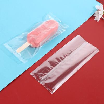 China 100Pieces Disposable Bags Ice Cream Packaging Bag and Wooden Popsicle Sticks Ice Cream Sticks and Gold Metallic Twist Ties for DIY Ice Cream for sale