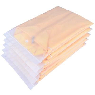 China Transparent Frosted Disposable Packaging Bag Underwear Socks Clothing Pe Plastic Storage Zipper Lock Bag for sale