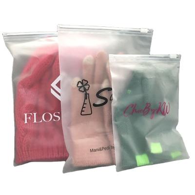 China Wholesale Custom Frosted Shock Resistance Zipper Plastic Bags For Clothes Packaging With Your Logo for sale