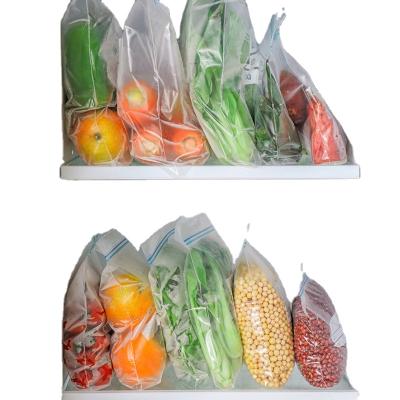 China Moisture Proof Resealable Zip Lock Reseal Self Packing Bags Clear Transparent Sealed Plastic Bag With Write Label for sale