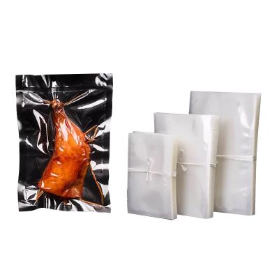 China BIODEGRADABLE Transparent Vacuum Three Side Heat Seal Bag Nylon Plastic Compound Sealed Food Bag for sale