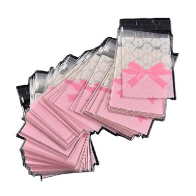 China Safety 100 Pieces Pink Transparent Candy Cookie Cookie Bag Wedding Party Candy Cake Toppers Christmas Gift Bags for sale