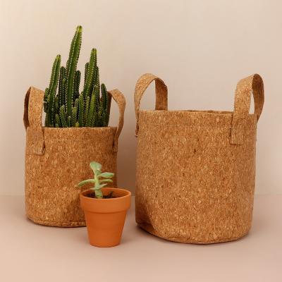 China Storage Clothes Toys And So On Double Layer Bark Paper With Plastic Liner Waterproof Flower Pot And Planters For Home Decoration for sale