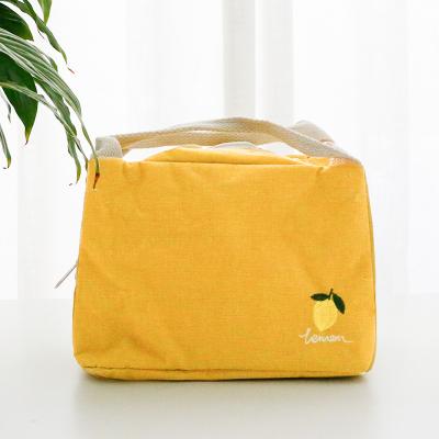 China Waterproof Cute Design Lunch Bags Student Portable Functional Canvas Insulated Thermal Food Picnic Kids Cooler Lunch Bag for sale