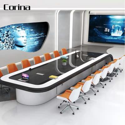 China Custon Granite Table Tops Meeting Venue Common Seamless Office Meeting Place Conference Table Artificial Luxury Office Furniture for sale