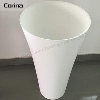 China Eco-friendly Corina High Grade Wash Basin Acrylic White Bathroom Pedestal Sinks for sale