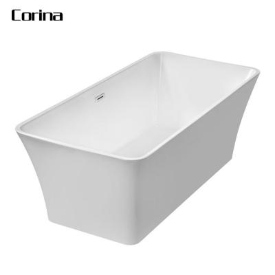 China Luxury Bathroom Indoor Adult Artificial Stone Bathtub Against Pollution for sale