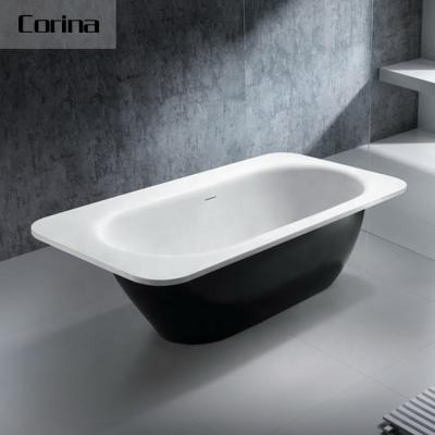 China High End Free Standing Bathtub Material Eco-friendly White Freestanding Artificial Stone Matte Matte Bathtub for sale