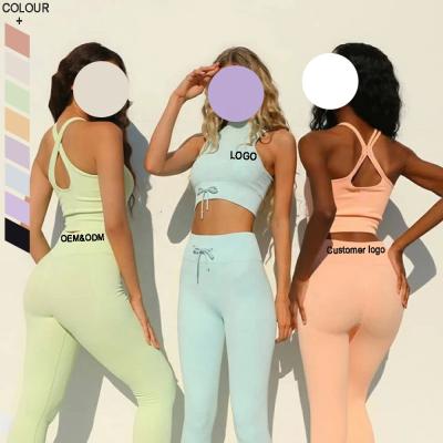 China Breathable 5PCS Sports Wear Seamless Knitting Gym Wear Seamless Legging Set - Sport Suit Workout Yoga Sets Fitness Women for sale