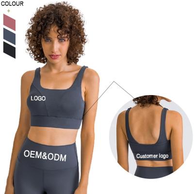 China Wholesale Antibacterial Traceless Yoga Wear Fitness Crop Top Lift Up U Collar Sports Bra Top Fitness For Women for sale