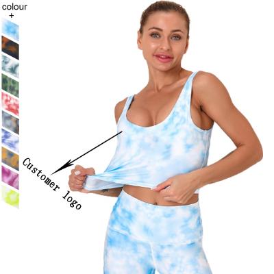 China High Quality Antibacterial Logo Customer Push Up Women's Sports Bra Padded Crop Tank Yoga Bra Workout Fitness Top for sale