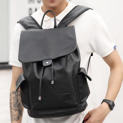 China Wholesale Anti-theft Men's and Women's Anti-theft Black PU Color Laptop Backpack College School Double Shoulder Bag for sale