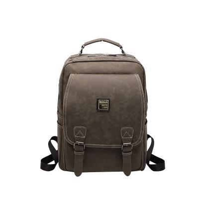 China Fashion Waterproof Men's Student School Bag Retro Large Capacity Computer Travel Shoulder Backpack Casual Bags for sale