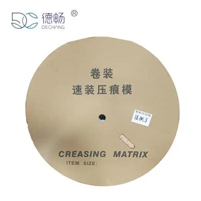 China Sale Die Cutting Creasing Roll packing Creasing Matrix Adhesive Plastic creasing matrix for sale