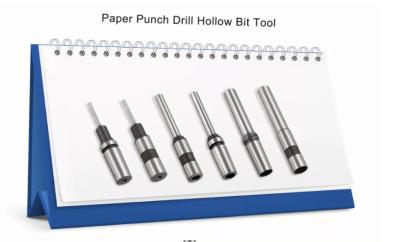 China Hollow Paper Hole Drill Bit 9mm Diameter For Punching Machine OEM en venta