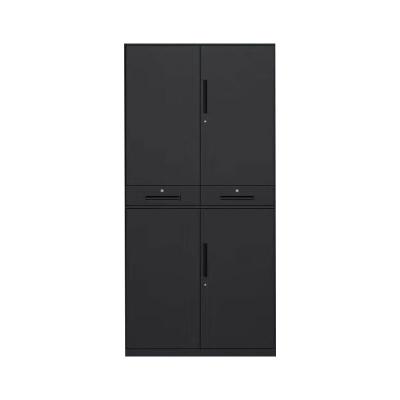 China Manufacturer Direct Sale Office Furniture Black Metal Cabinet Doors Steel File Cabinet Adjustable (Height) With Drawers for sale