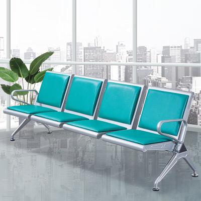 China Modern Genuine Silver Metal Seat Airport Seat Station Waiting Chair for sale