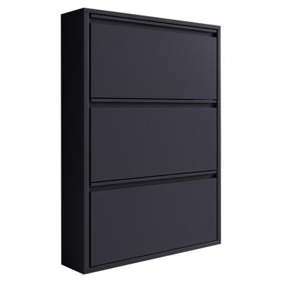 China Best (Height) Price Adjustable Shoe Rack Designs Black Metal Steel Small Storage Cabinet for sale