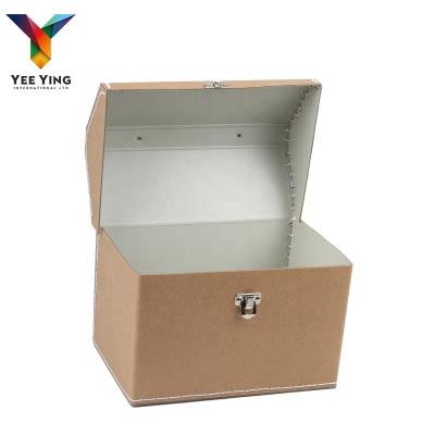 China Recycled Eco Paper Packaging Materials Paper Design House Shape Gift Box Special Cardboard Suitcase With Handle for sale