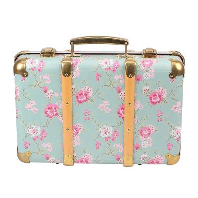 China Recycled Materials Wedding Modern Suitcase Delicate Appearance Paper Suitcase Gift Box New Design Suitcase Cardboard Box for sale