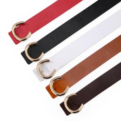 China New fashion women's belt factory direct sales cowhide all-match belt decorative jeans student slim belt for sale