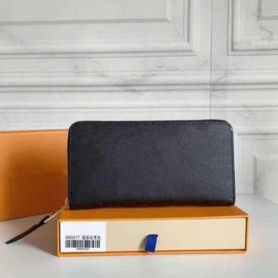 China New embossing anti-theft pebbled leather embossing long wallet soft wallet for women for sale