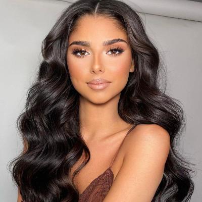 China Brazilian Virgin Hair Body Wave Front Human Hair Wigs Wholesale 180 Density Full Lace Body Wave 150 Lace Front Wig With Baby Hair for sale