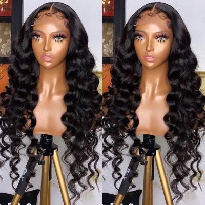 China Body Wave Competitive Price Accept Custom Swiss Lace Body Wave 4*4 French Lace Closure Wig for sale