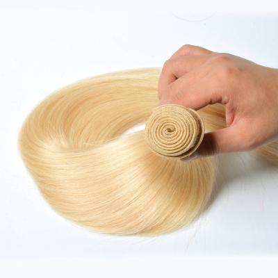 China Cuticle Aligned Virgin Hair 100% Silky Straight Wave 613 Blonde Color No Shedding Straight Bundles Popular Hair Bundles for sale