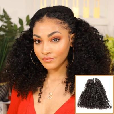 China Wholesale 12A Mink Brazilian Hair Raw Virgin Curly Cuticle Aligned Kinky Curly Hair Clip In Hair Extensions for sale